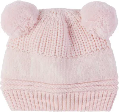 Canada Goose Baby Pink Double Pom Beanie