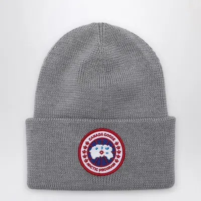 Canada Goose Bonnet With Patch Logo In Grey