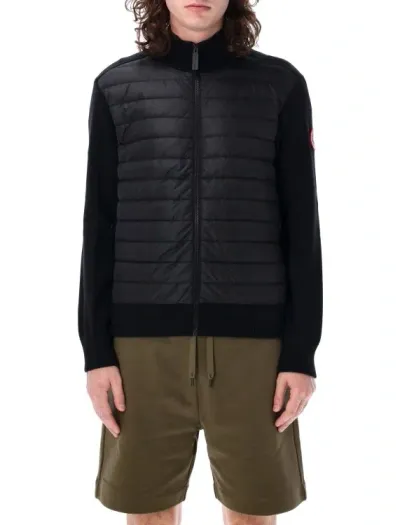 Canada Goose High-neck Padded Wool And Shell-down Jacket In Black