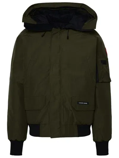 Canada Goose Military Green Quilted Bomber Jacket For Men