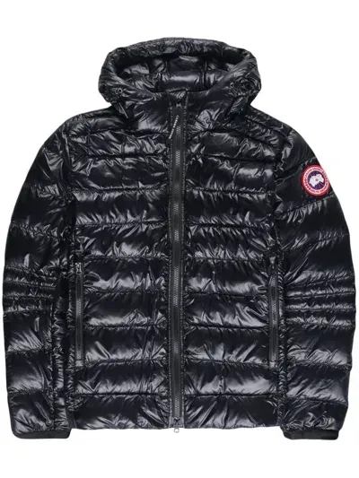 Canada Goose Crofton Hooded Puffer Jacket In Black