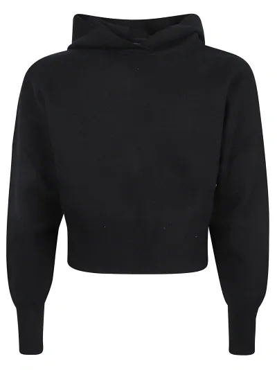 Canada Goose Cropped Hoodie In Black