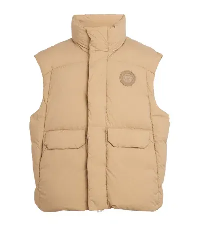 Canada Goose Down Water-repellent Wilu Puffer Gilet In Beige