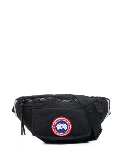 Canada Goose Emblem-patch Belt Bag In Black