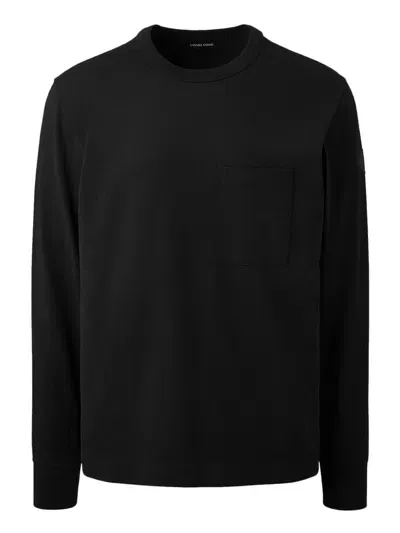 Canada Goose Gladstone Long Sleeve T Shirt In Black