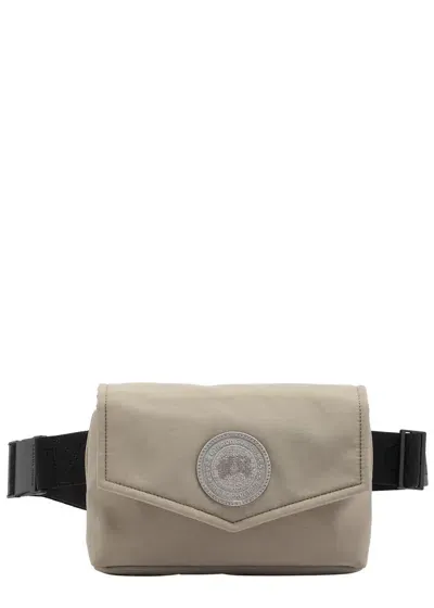 Canada Goose Mini Logo-appliquéd Nylon Belt Bag In Grey