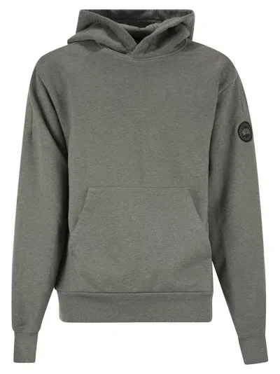 Canada Goose Tobermory - Hooded Sweatshirt With Black Logo In Grey