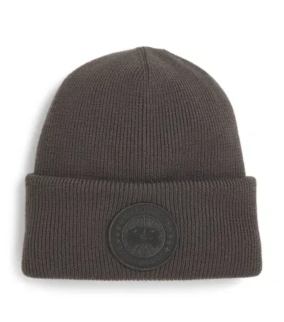 Canada Goose Wool Arctic Disc Beanie In Black