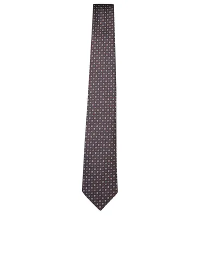 Canali 8 Cm Geometric Multi Beige/blue/brown Tie