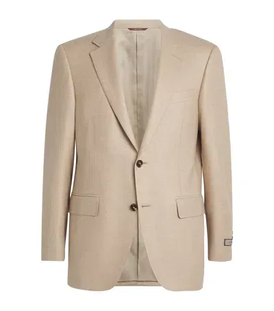 Canali Cashmere Blazer In Beige