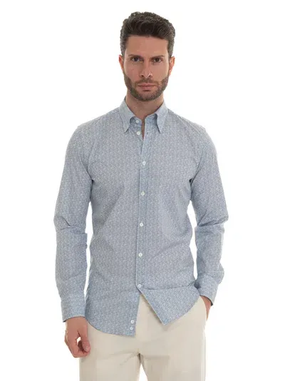 Canali Casual Shirt In Azure