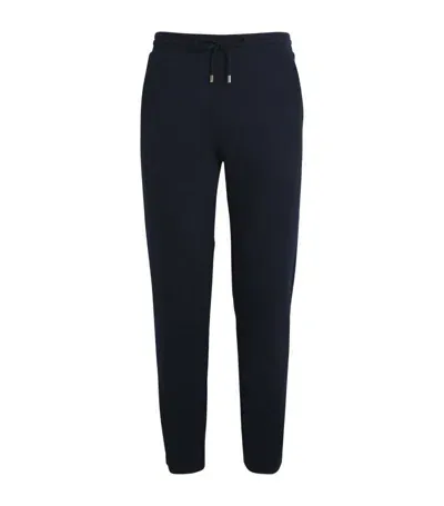 Canali Cotton Drawstring Sweatpants In Navy