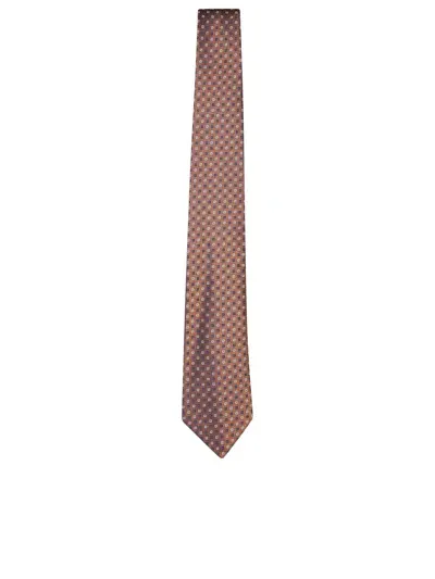 Canali Geometric Multi Blue/white/orange Tie