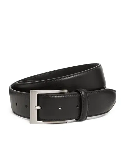 Canali Leather Belt In Black