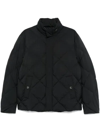 Canali Quilted Jacket In Black