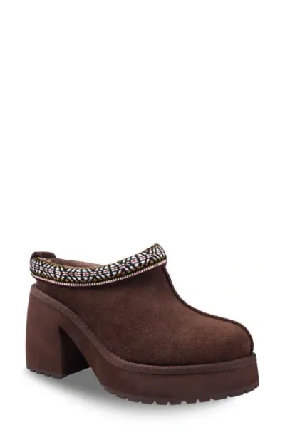 Candies Candie's Leora Platform Clog In Brown Suede