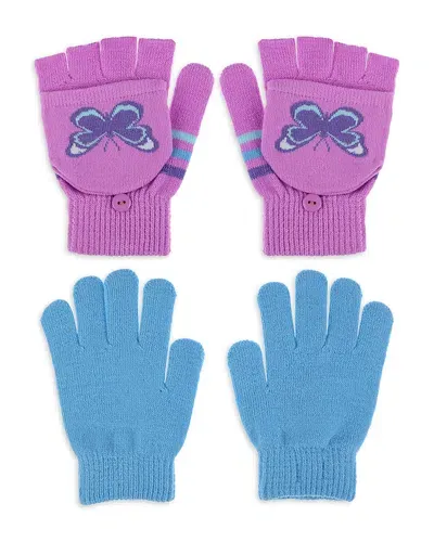 Capelli Girls' Butterfly Flip Top & Solid Magic Glove Set - Little Kid, Big Kid In Purp Cmbo