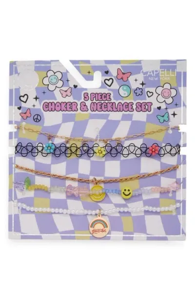 Capelli New York Kids' Assorted 5-pack Necklaces In Multi