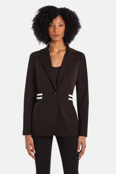 Capsule 121 Women's Alpha Stripe Jacket In Black White