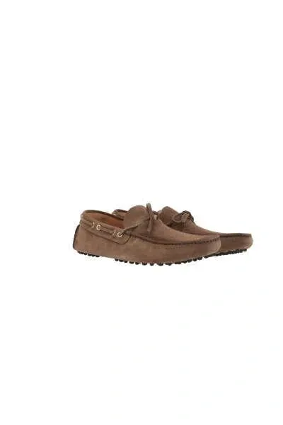 Car Shoe Flat Shoes In Cigar