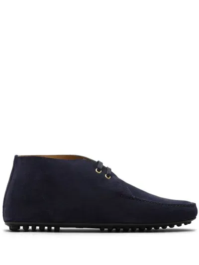 Car Shoe Suede Driving Boots In Blue