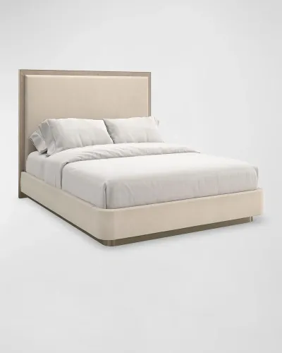 Caracole Anthology Queen Bed In Pale Tan