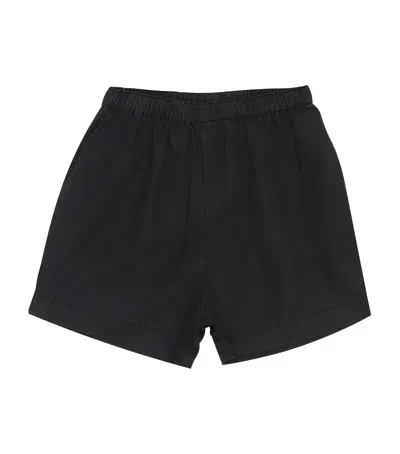 Caramel Kids' Cotton Apium Shorts In Black