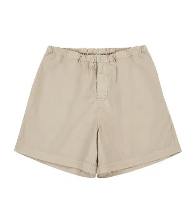 Caramel Kids' Cotton Apium Shorts In Grey