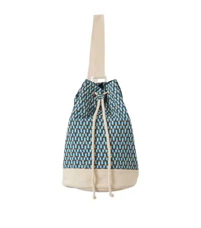 Caramel Kids' Cotton Kalimeris Duffle Bag In Blue