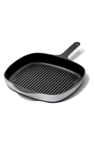 Caraway 10.5-inch Enameled Cast Iron Grill Pan In Gray