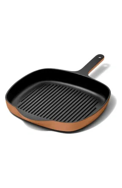 Caraway 10.5-inch Enameled Cast Iron Grill Pan In Brown