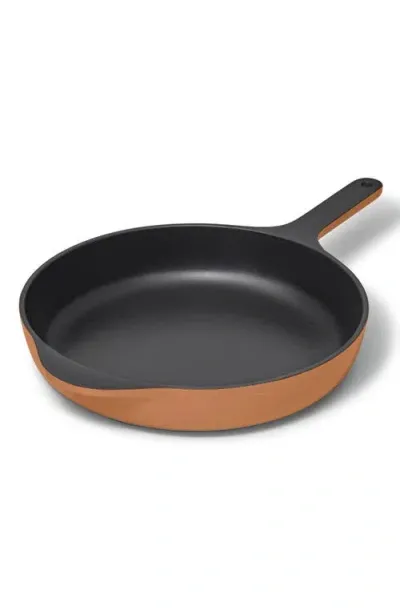 Caraway 10.5-inch Enameled Cast Iron Skillet In Brown