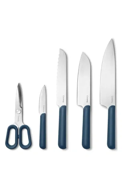 Caraway 5-piece Knife Set In Navy