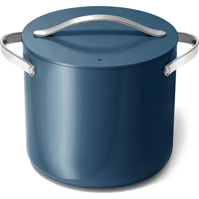 Caraway Nonstick Ceramic 12-quart Stockpot With Lid In Navy