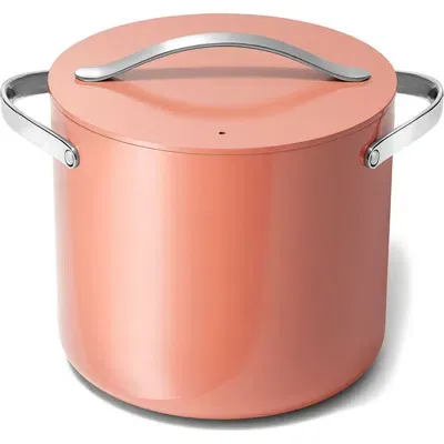 Caraway Nonstick Ceramic 12-quart Stockpot With Lid In Perracotta