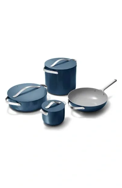 Caraway Nonstick Ceramic 7-piece Cookware Set With Lid Storage In Navy