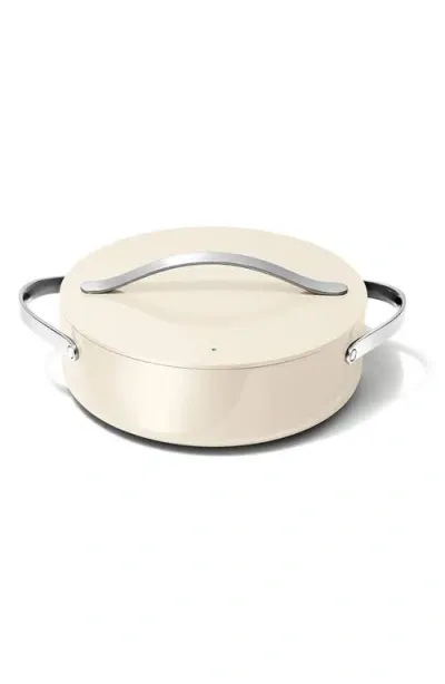 Caraway Nonstick Ceramic Rondeau Pan & Lid In Cream