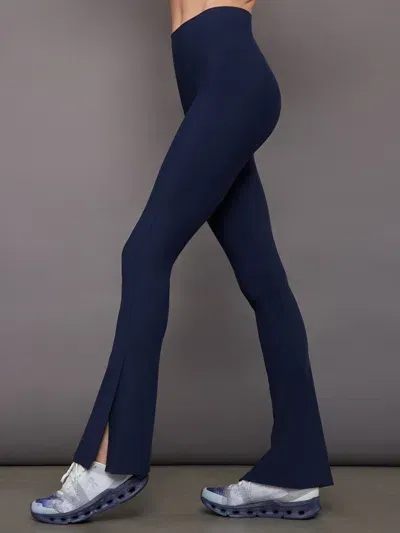 Carbon38 Split Bootcut Legging In Melt In Navy Blazer