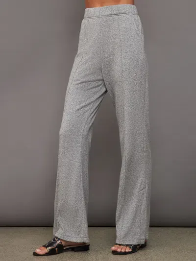 Carbon38 Split Bootcut Sweatpant In Heather Grey