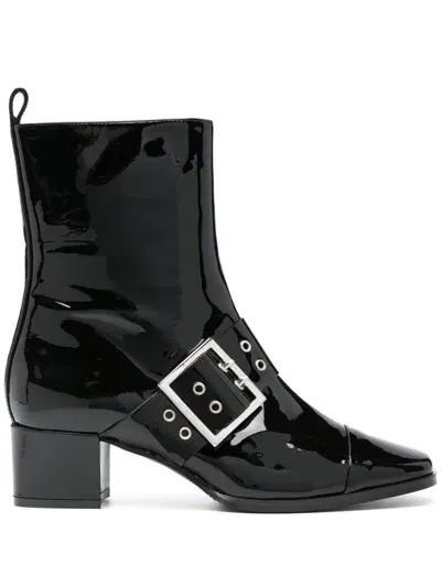 Carel Paris 50mm Decorative-buckle Ankle Boots In Black