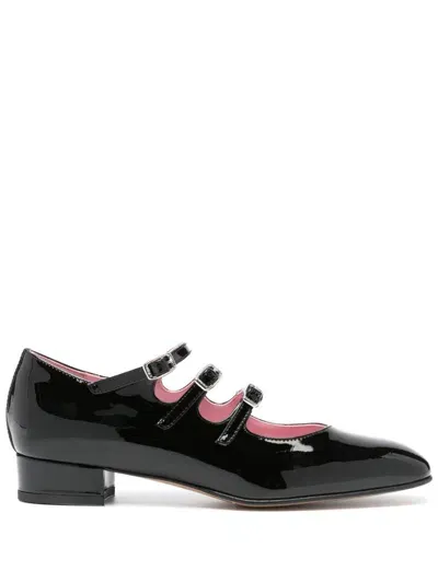 Carel Paris Ariana Black Patent Leather Ballerinas In Schwarz