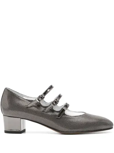 Carel Paris Bi Anthracite Calf Slingback S In Gray