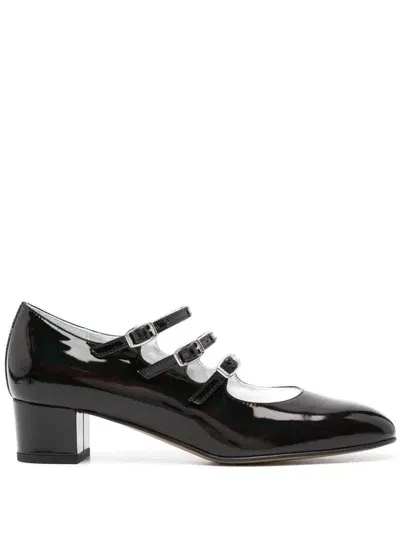 Carel Paris Calf Leather Mary Jane Kina Pumps In Black