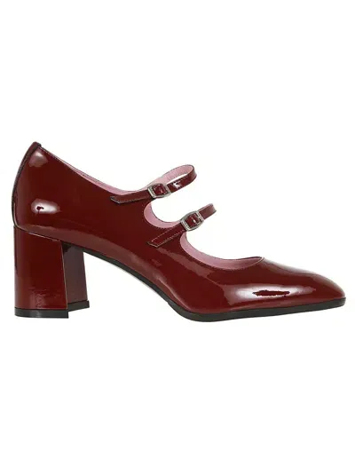 Carel Paris Patent Leather  Mary Jane In Burgundy