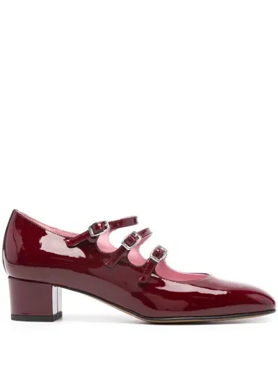 Carel Paris Kina Mary-jane Shoes In Burgundy