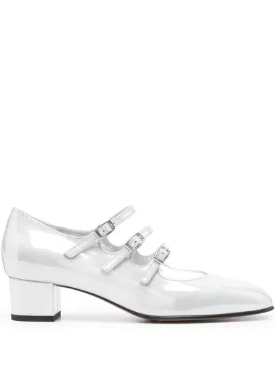 Carel Paris Kina 40mm Mary Jane Shoes In Silver