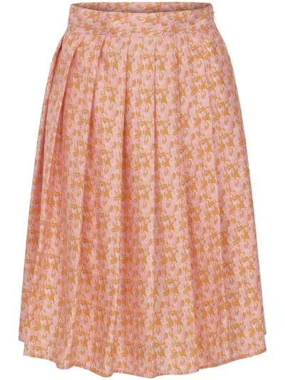 Careste Dixie Midi Skirt In Orange