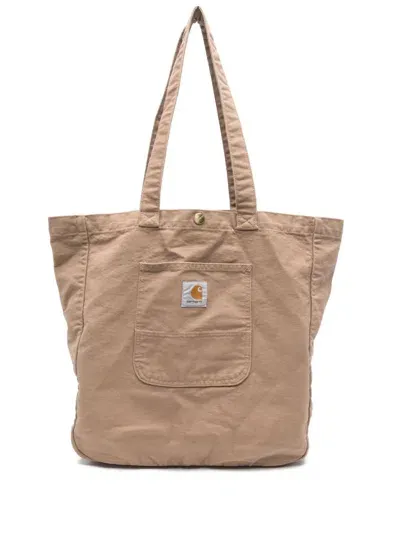 Carhartt Bayfield Organic Cotton Tote Bag In Beige