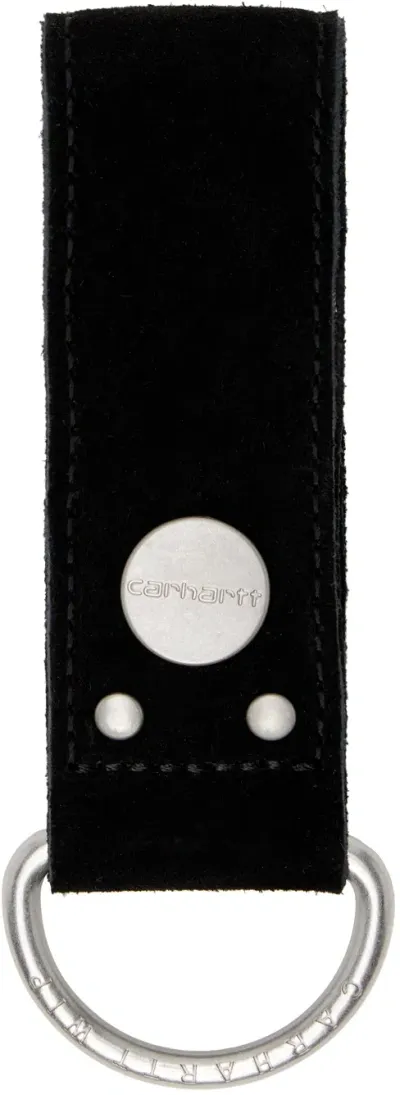 Carhartt Black Suede Keychain In Xx 89 Black