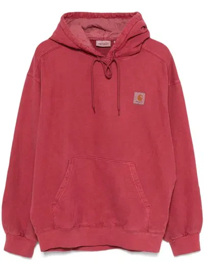 Carhartt Hooded Vista Cotton Sweatshirt In Red